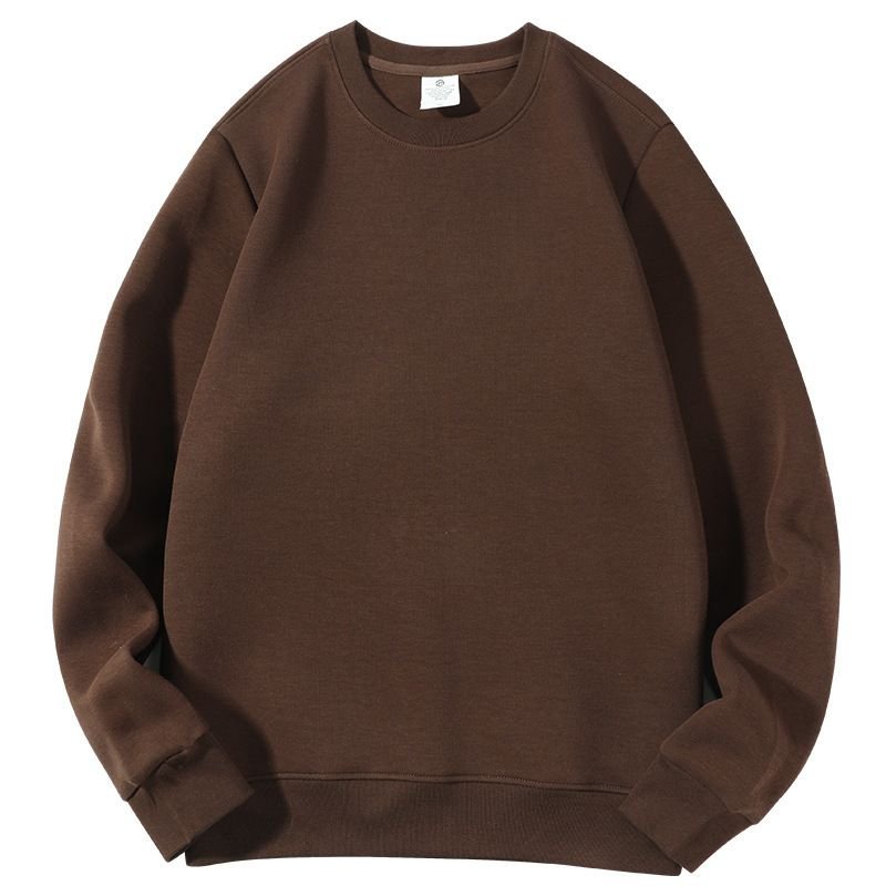 Custom Logo Unisex Casual Solid Color Jelly Cotton Crewneck Sweatshirt