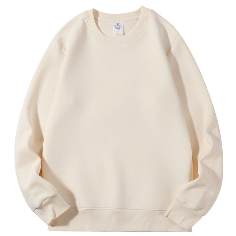 Custom Logo Unisex Casual Solid Color Jelly Cotton Crewneck Sweatshirt