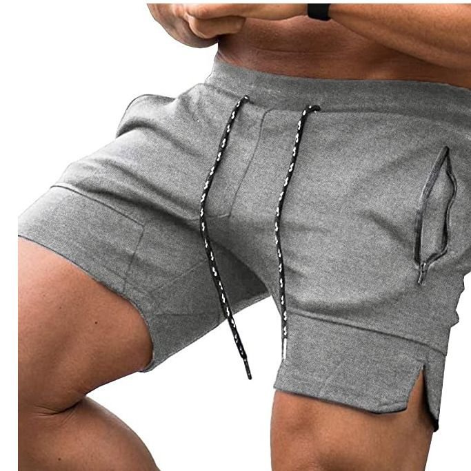 Men Casual Solid Color Sports Shorts
