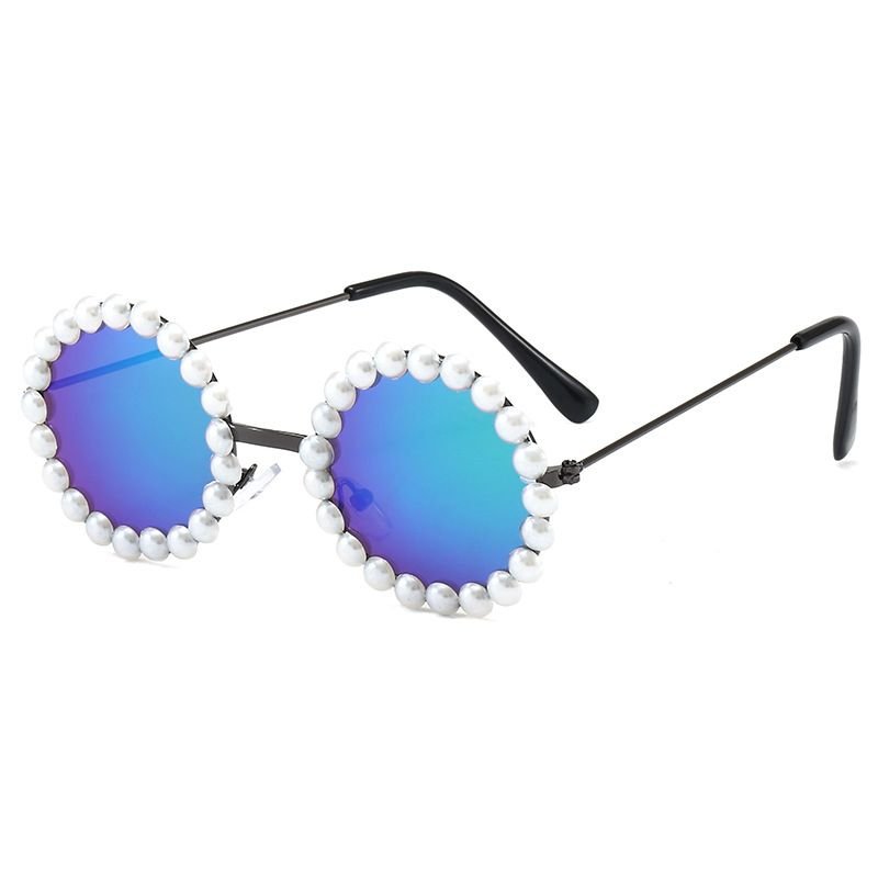 Kids Unisex Fashion Casual Cute Round Frame Gradient Color Sunglasses