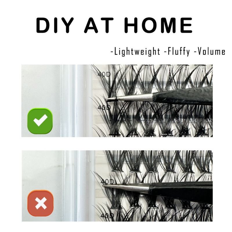 Women Simple Single Cluster Natural Grafting Segmented False Eyelashes