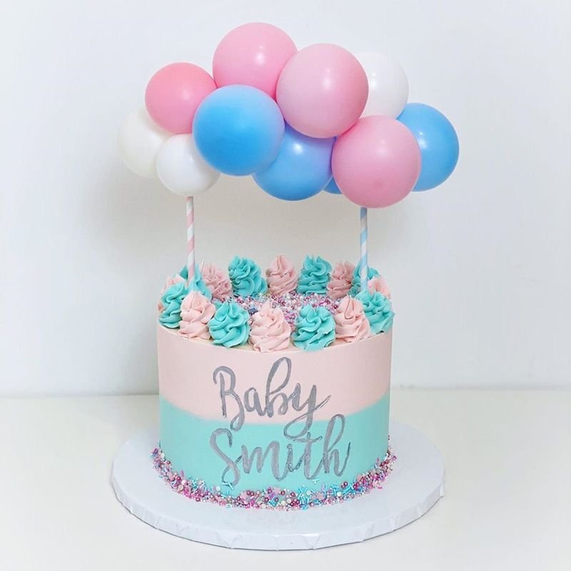 5 Inch Sequin Latex Balloon Cake Plug-In Ornaments Set