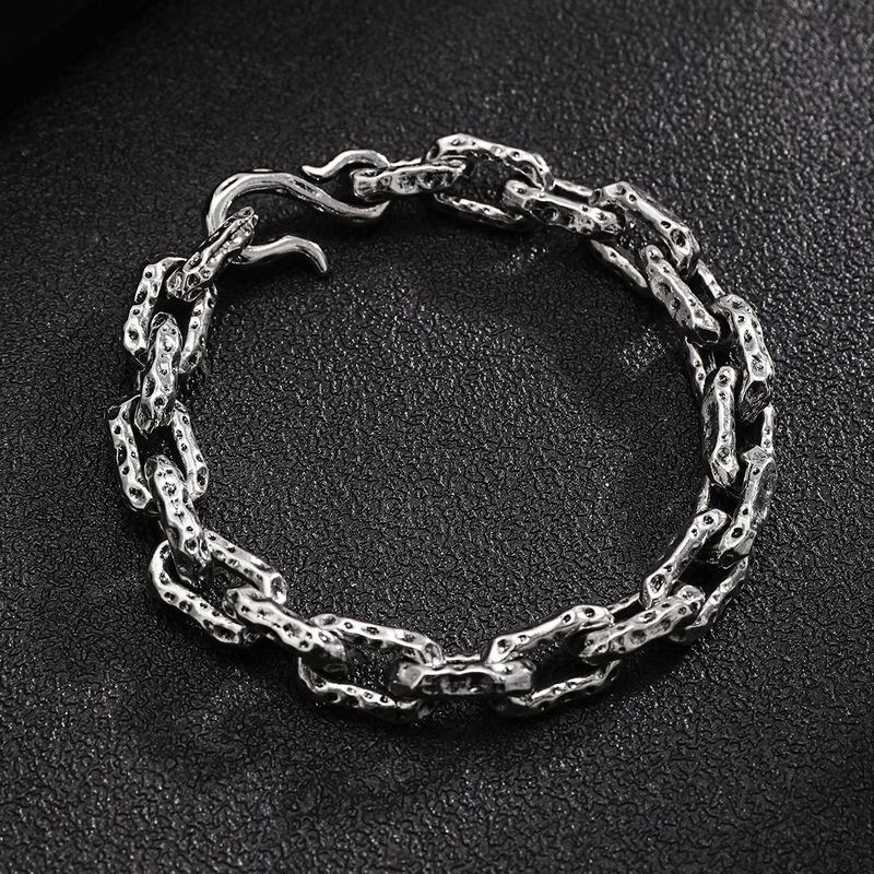 Men Fashion Casual Vintage Hip Hop Alloy Bracelet