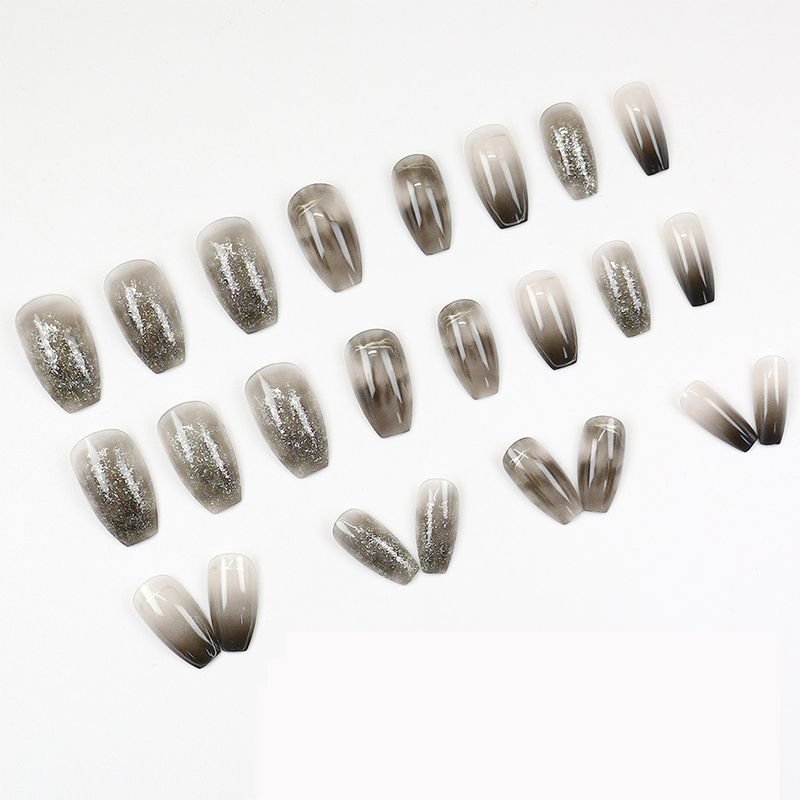 Sweet Cool Gothic Armor Patch Gradient Mid-Length Removable Fake Nail