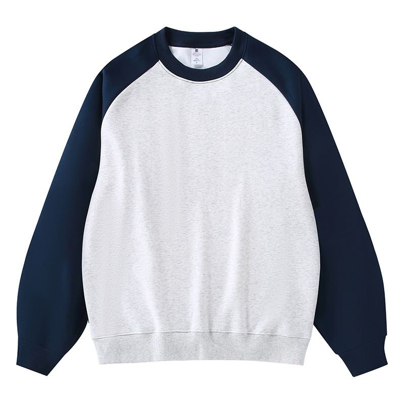 Women Loose Custom Raglan Sleeve Contrast Color Long-Sleeved Sweatshirt