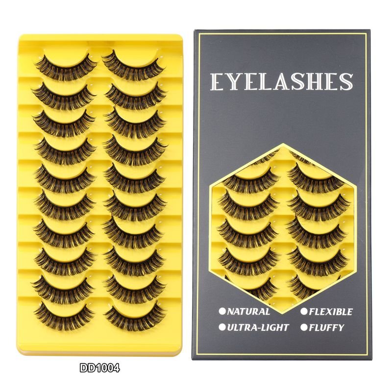 Women Simple Natural Soft Thick 10 Pairs Of False Eyelashes