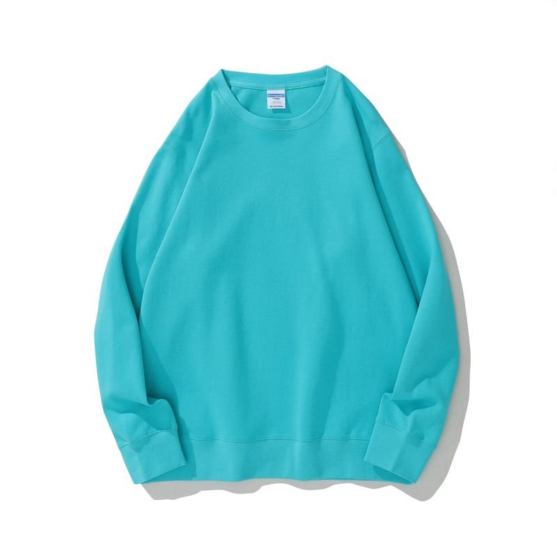 Custom Logo 300g Men Women Unisex Casual Solid Color Crewneck Sweatshirt