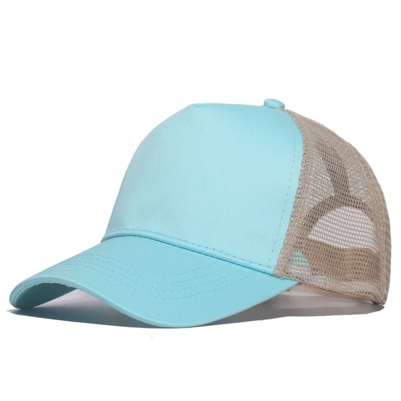 Summer Simple Fashion Mesh Breathable Color Matching Sunshade Cap