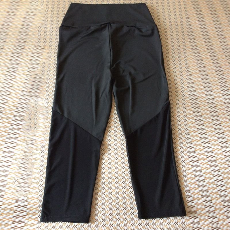 S-XL Mesh Patchwork Tight Cropped Leggings