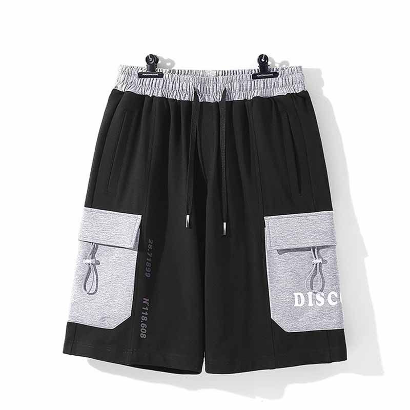 Men Summer Fashion Casual Color Matching Cargo Shorts
