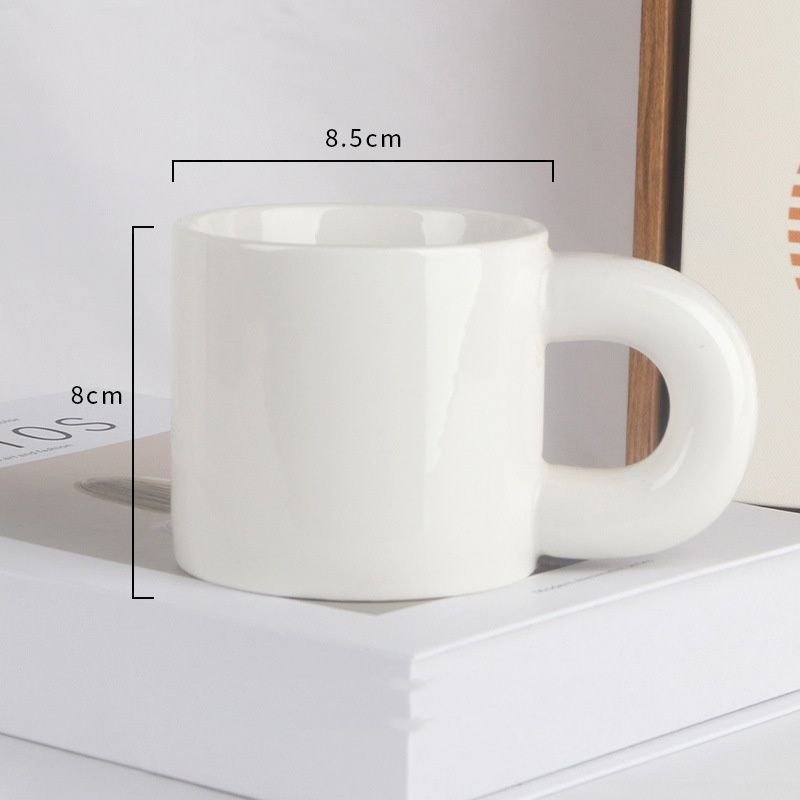 White Ceramic Mug Custom Logo Print