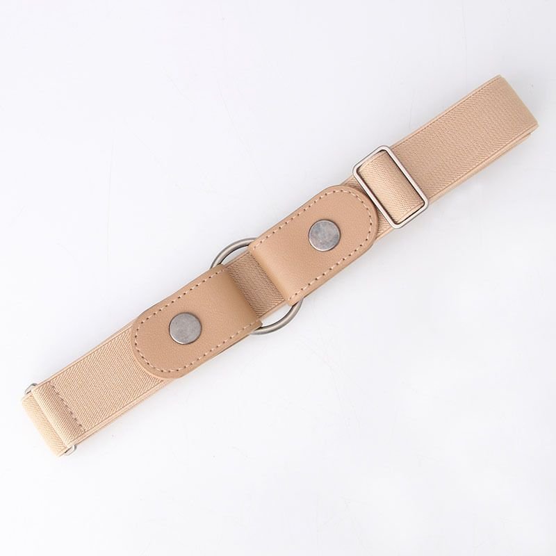 Women Simple Elastic Waist Non-Perforated Belt