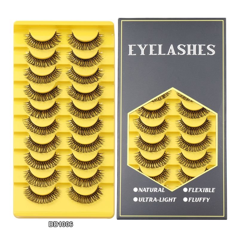 Women Simple Natural Soft Thick 10 Pairs Of False Eyelashes