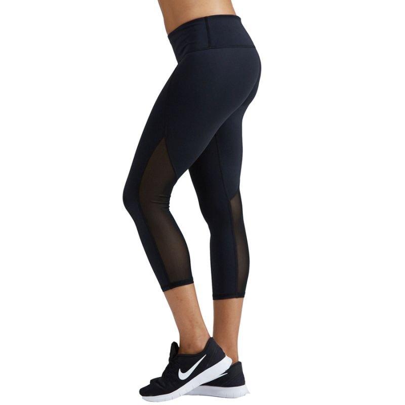 S-XL Mesh Patchwork Tight Cropped Leggings