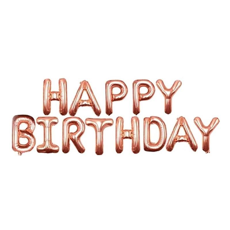 Birthday Party DIY Decorations Rose Gold Balloons Set