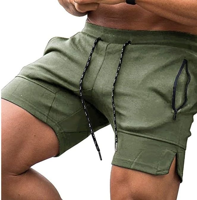 Men Casual Solid Color Sports Shorts
