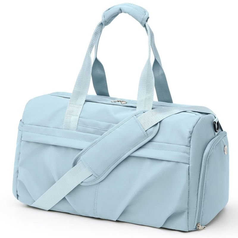 Men Leisure Sports Basic Solid Color Large Capacity Oxford Duffle Bag