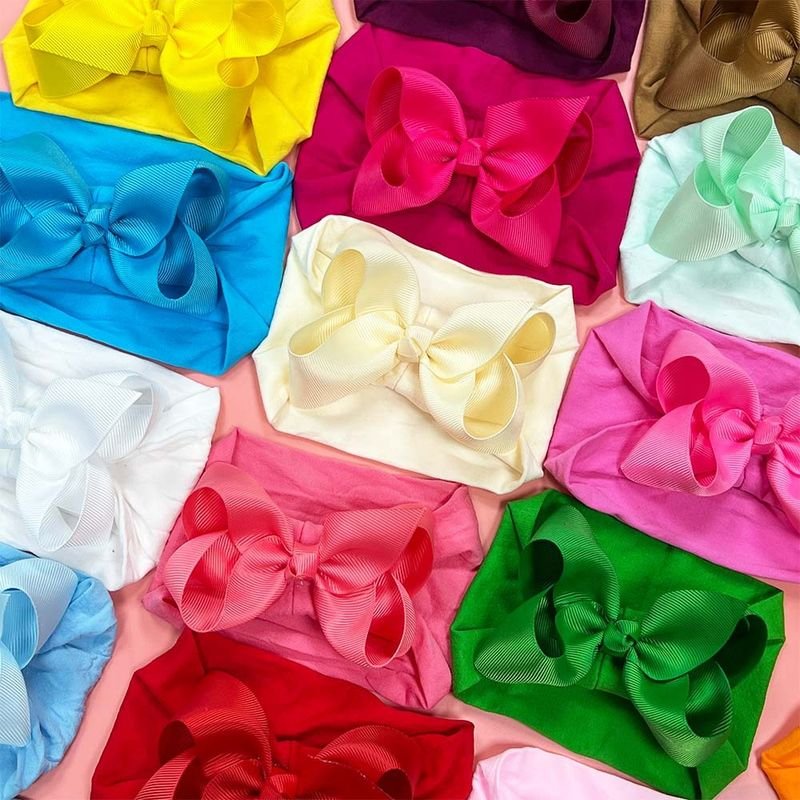 Baby Cute Solid Color Bow Hair Band