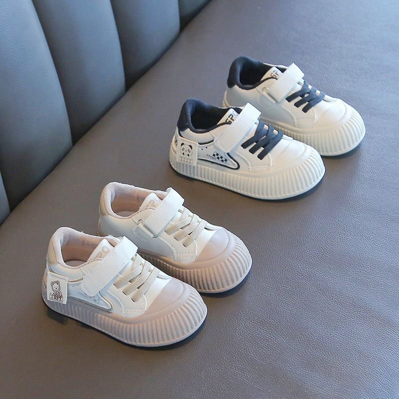 Kids Unisex Casual Cute Velcro Lace-Up Thick-Soled Flat Sneakers