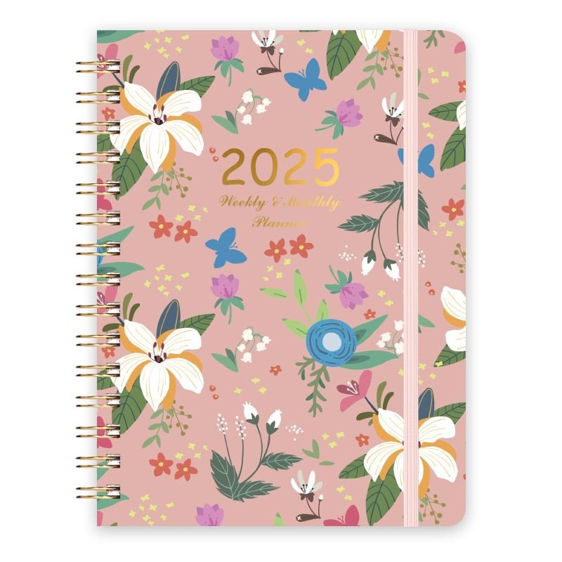 2025 Creative Floral Printing A5 English Notebook