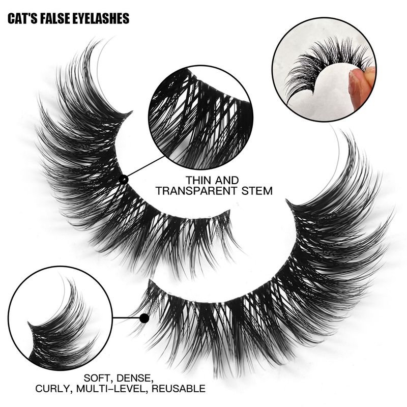 Women Simple Natural Thick Curly 7 Pairs Of False Eyelashes