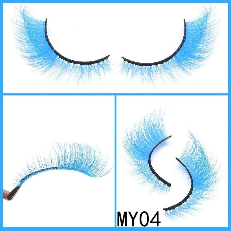 Women Simple Color Eye Tail Lengthening False Eyelashes