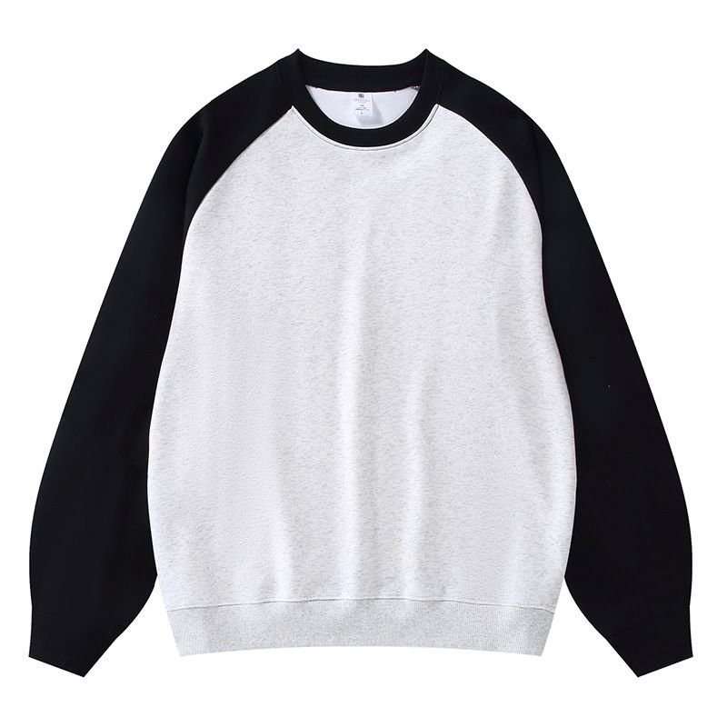 Women Loose Custom Raglan Sleeve Contrast Color Long-Sleeved Sweatshirt