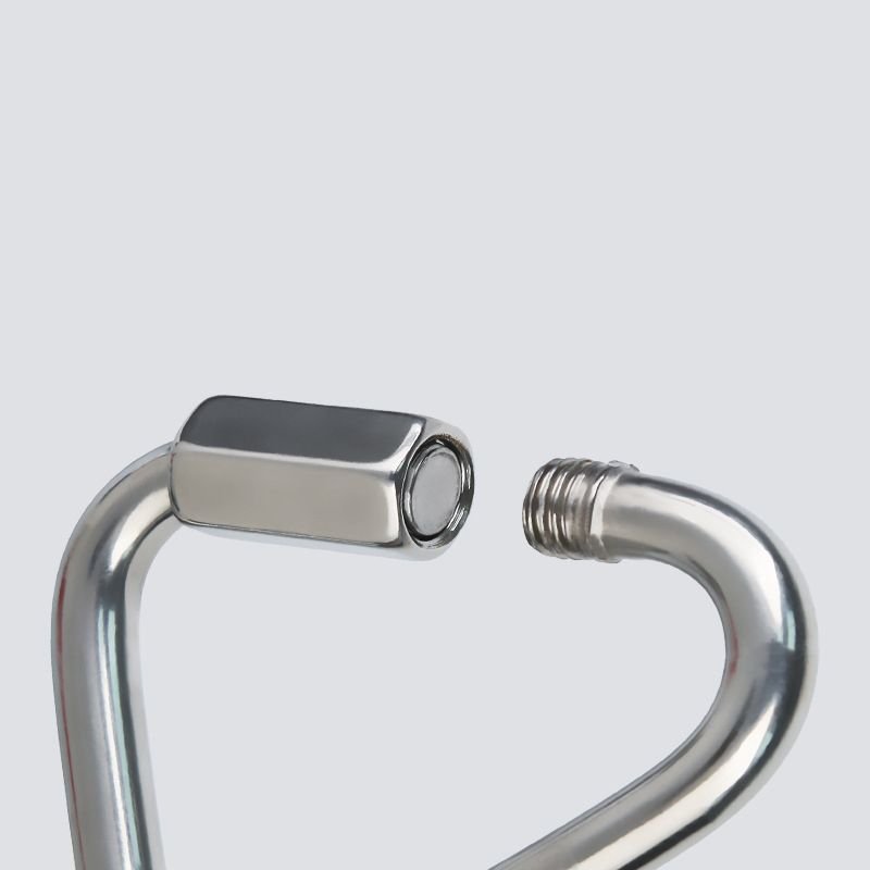 Outdoor Stainless Steel Triangle Arc Connection Buckle Mountaineering Safety Lock Climbing Ropes